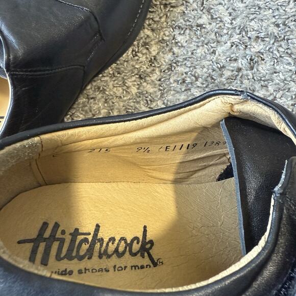 Hitchcock Men Black Moc Monk Strap Comfort Walking Shoes Loafers 9.5 6E Leather - Picture 12 of 13